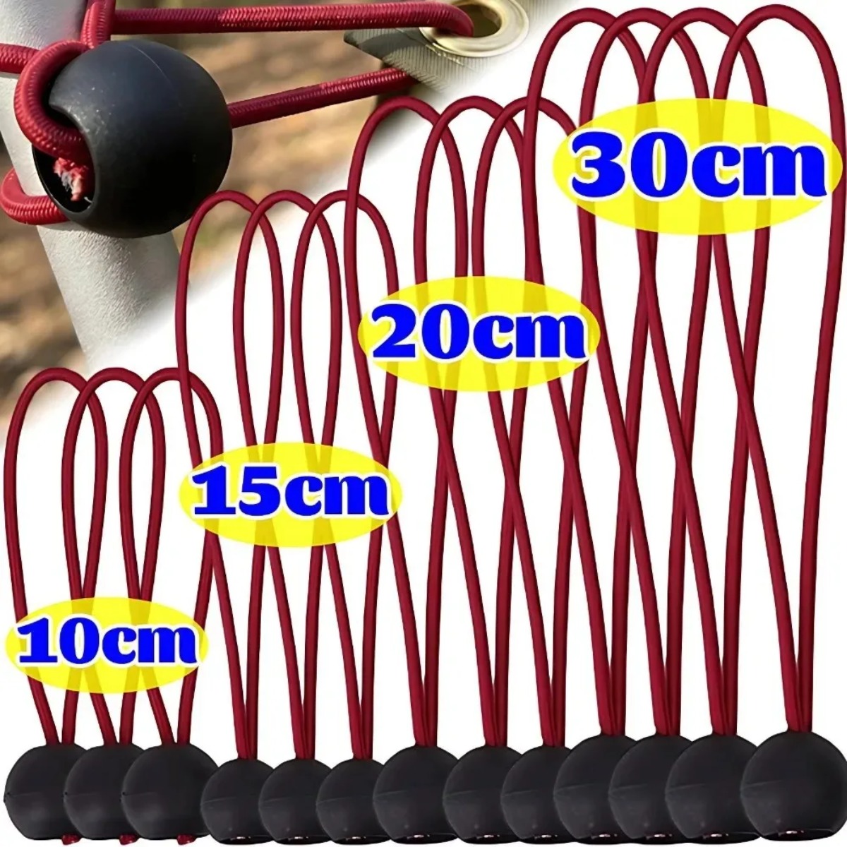 Outdoor Camping Extension Cord - Multifunctional Bungee Cord Tent Fixing Rope